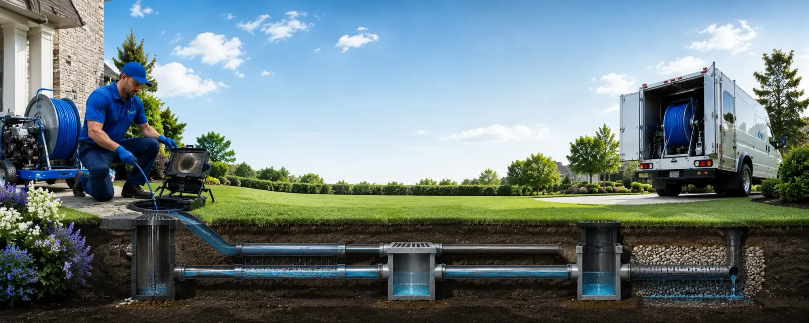 Outdoor drain cleaning information for Gillett, PA